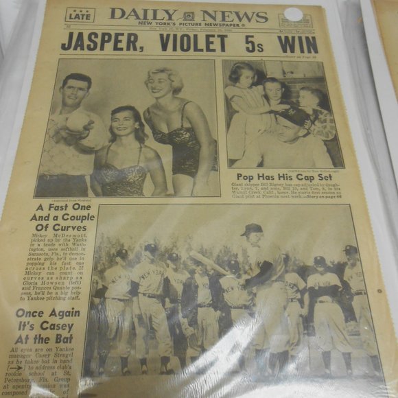 2 New York's Picture Newspaper Sports Articles & More 1956 protective sleeves 🔥 - Picture 3 of 9